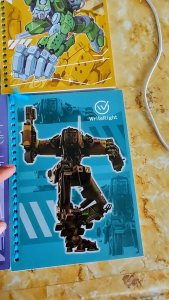 With YARN WriteRight w Spiral Notebook 80Lvs 10pcs Bundle with Robot Design for Students and Writers