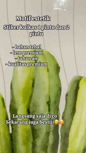 Stiker Kulkas 1 Pintu dan Sticker Kulkas 2 Pintu Pot Kaktus