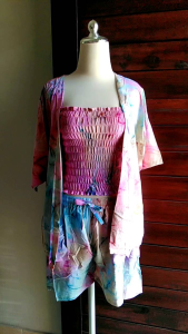 setelan Tie Dye Kemben Outer pendek Rayon PernikBali