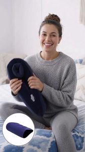 INFLATABLE TRAVEL PILLOW MULTIFUNCTIONAL BODY PILLOW LUMBAR YOGA PILLOW TRAVEL POSITIONS SUPPORT AIR CUSHION TRIANGULAR PILLOWS24