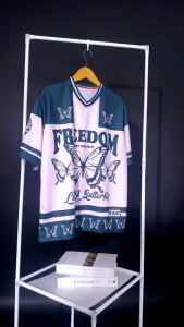 Jersey NFL Streetwear Hockey Rugby nomer series 100 Freedom Like A Buterfly | Jersey Classic Vintage Retro boxy Oversize Premium Pria Wanita