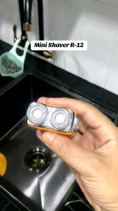 JIS Alat Cukur Kumis Jenggot Elektrik Portabel Shaver Rotating 2 Blade Recharger 300 mAh waterproof - R-12