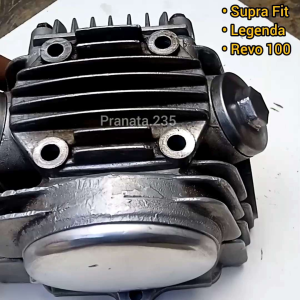 Original Set Blok Kop Silinder Astrea Legenda Supra Fit Revo 100 JAPAN Ori Second Cylinder head Burkop deksel isi Platuk Noken as Rocker Arm Temlar Chamshaft