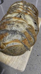 💯 Natural Yeast Black Sesame Swirl Sourdough (1R4-P11)