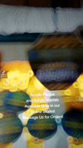 CUSTOMIZED 3MM ACRYLIC PLAQUE OR TROPHY AWARDS