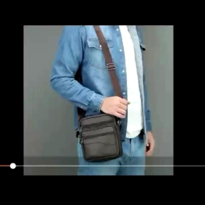 LS Cheap Men Fashion Leather Shoulder Bag Genuine Leather Small Men Sling Bag Casual Cowhide Cross Body Bag