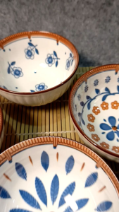 MANGKOK KERAMIK SOUVERNIR 4.5 INCH TNT-met45w motif wintersummerautumnspringmangkok SOP Kitchenware