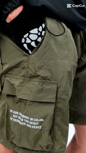 Trackpants crinkle parasut celana cargo pendek trackpants taslan anti air size M L XL