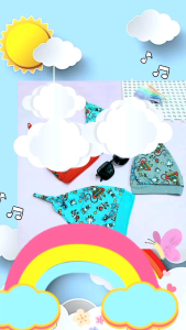DENZIE - Paket 4Set Kupluk + Sarung Tangan Kaki ( Sartaki ) Bayi Full Printing Motif Astronot Warna Merah Biru Abu Tosca