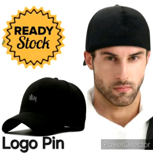 Topi Distro Pria Build Up/Built Up Tanpa Tali Belakangan Model Baseball Cap Hat Visor Melengkung