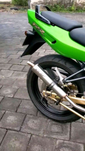 KNALPOT ORIGINAL NHK NINJA 2 TAK NINJA 150 R NINJA 150 RR 150 SS FULSTAINLES SUARA KERING