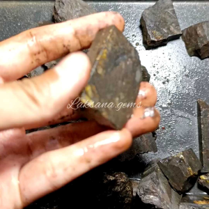 Batu Bulu Macan Jember Super / Lempengan Bahan Bulu Macan Jember Unik HQ