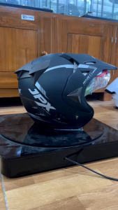 Helm JPX Supermoto Semicross Solid Black Doff Army doff Grey Red