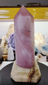 Natural Madagascar Super High Grade Rose Quartz Crystal Point Ornament RQP03 #Rose Quartz #RoseQuartzcrystal #CrystalPoint