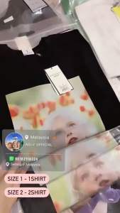 Authentic ADLV donuts boys and girls with short sleeves T-shirt lisa yi-bo wang loose south Korean men and women with the model BABY FACE FLOWER GARDEN GIRL SHORT SLEEVE T-SHIRT BLACK(on 9th May)