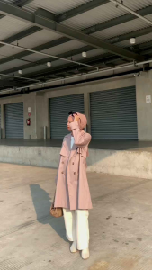 Baju Blazer Wanita Warna Cakep Lembur Shinju Coat Mocca