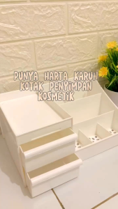 Rak DOMI Kosmetik Putih Tempat Make Up Storage Tempat Penyimpanan Skincare