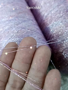 Sợi rayon kim tuyến loang cỡ sợi 0.2mm dùng phối hợp để đan móc áo váy đầm