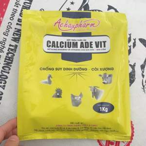 CALCIUM ADE.VIT 1kg bổ sung canci tăng đề kháng tăng trọng nhanh cho gia súc gia cầm