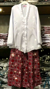 Atasan seragam baju anak sekolah / baju kebaya warna putih anak SD perempuan/sekolah/adat