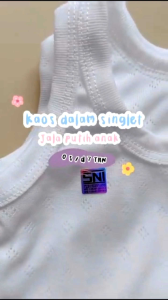 10Pcs Singlet Kaos Dalam Anak 0-7 Tahun SNI Colorful Series & Grosir 12Pcs Kaos Dalam Singlet Jala Putih