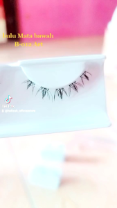 HAFIZAH Bulu Mata bawah kode B-012 Art isi Ecer Satuan 1 Pasang bulu Mata Gratis Tutup Mika Artisan