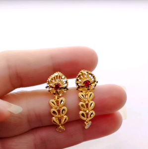 Subang gantung Skru Design Indian 2.92G Emas 916 Yon Hing