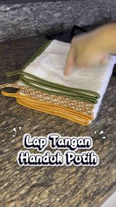 So Home Lap Tangan Handuk Putih Tebal 38 x 38 cm Serbet Tangan Gantung White