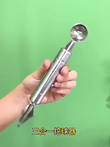 sendok kerokan buah stainless 2 in 1