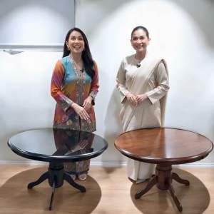 EWJ RT1350 Round Wood Dining Table Meja Bulat Meja Makan Murah Morden Cantik Oak/Wenge/White/Natural
