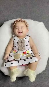 Gaun Bayi Anak 6-18 Bulan: Dress Bayi Perempuan Bunga Pita & Celana Dalam Bayi Murah