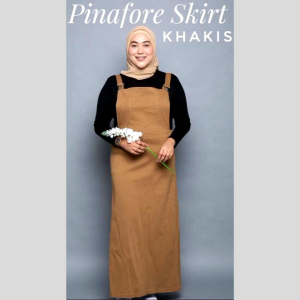 pinafore skirt plus size..ready stok
