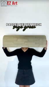 Wallpaper Big Size 70cm*288cm Self Adhesive Waterproof 3D Brown Velvet Bricks Wall Sticker Foam 1pcs