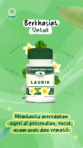 LAURIK HNI//KAPSUL HERBAL ASAM URAT//REUMATIK//NYERI SENDI// ORIGINAL//BPOM