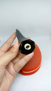 once pipa cangklong tanduk kerbau hitam motif segi 8 premium h135