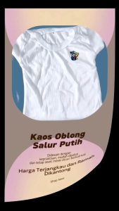 Kaos Oblong Salur Bayi Newborn dan Anak Putih
