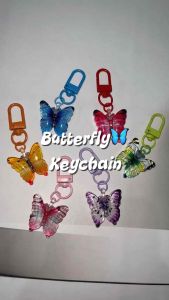 Kael Butterfly Keychain Gantungan Kunci Tas Charm Kupu Kupu Resin Bag Charm Ganci Key Chain Handmade Fashion