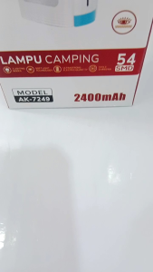 Lampu Camping AOKI AK-7249 dengan 2 Sisi Lampu dan 3 Mode Cahaya - Listrik