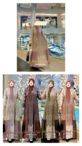 gamis set hijab produk Amore by ruby edisi shafana