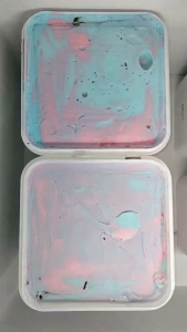 ไอศกรีมรสเรนโบว์(สายรุ้ง)ขายยกกล่องพลาสติกน้ำหนัก7กิโลกรัม