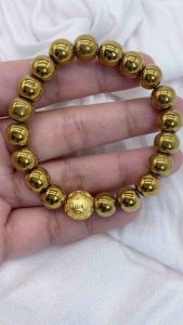 Hematite Gold with Money Coin for Abudance and Wealth Lucky Charm Bracelet