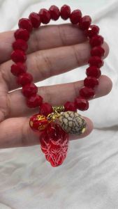 Nine Fox Tailed/Buto ng Sinukuan/Mantra with Red Crystal Pangontra Lucky Charm Bracelet