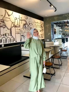 SETELAN LINEN//BAHAN POLO LINEN PREMIUM//LD 120 CM