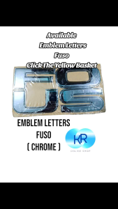 Emblem Letters Fuso Trucks Chrome ( 12 Cm )