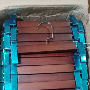 Móc Kẹp gỗ nâu người lớn (Combo 10 cái)