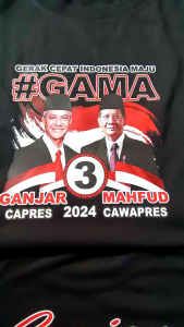 Kaos Dewasa & Anak Ganjar Mahfud Gama Relawan Ganjar Indonesia Maju Viral 2024