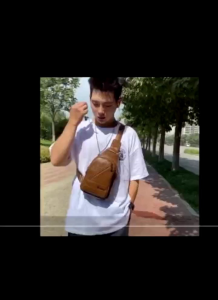LS Men Fashion Leather Chest Bag Anti-Theft Bag PU Leather Shoulder Bag For Men