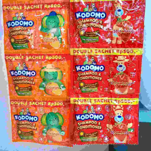Kodomo Sampo dan Conditioner 1 renceng isi 12 pcs - 24 sachet kanan kiri