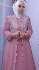Assalam dress ceruty bordir cantik abaya kekinian by fatiha