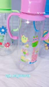 Botol susu gagang bayi 240ml termaksuk dot didalam / botol susu pegangan / botol susu lucu